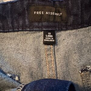 Free Assembly High rise wide leg Women's Blue Jeans